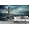 Lighthouse In The Storm Wallpaper Wall Mural