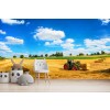 Harvest Time Farm Tractor Wallpaper Wall Mural