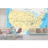United States Of America Map Wallpaper Wall Mural