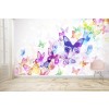 Rainbow Butterfly Watercolour Wallpaper Wall Mural