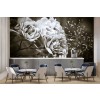 Black & White Flowers Wallpaper Wall Mural