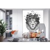 Floral Lion Wall Mural by Balázs Solti
