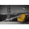 Evening Cityscape of the Golden Gate Bridge Monochrome Wall Mural by Melanie Viola