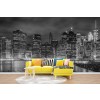 New York City Nightly Impressions in Monochrome Wall Mural by Melanie Viola