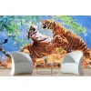 Fighting Tigers Wall Mural by Tenyo Marchev