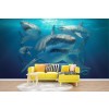 Great White Sharks Wall Mural by David Penfound