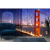 City Art - Golden Gate Bridge Wall Mural by Melanie Viola