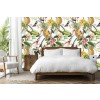 Pink Pineapple & Tropical Birds Wall Mural by Uta Naumann