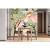 Jungle Cockatoo Floral Wall Mural by Uta Naumann