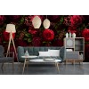 Scarlet Night Flowers Wall Mural by Uta Naumann