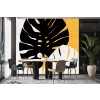Monstera Leaves - Yellow Wall Mural by Boris Draschoff