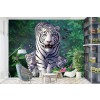 White Tigers Wall Mural by Jerry Lofaro