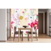 Cosmos Flowers Pattern Wall Mural by Evelia Designs