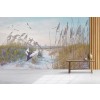 Seaside Loungers Wall Mural by Steve Hunziker