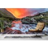 Sunrise Over Swiftcurrent Falls Wall Mural by Chuck Haney - Danita Delimont