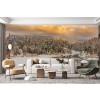 Flathead River Snow Wall Mural by Chuck Haney - Danita Delimont