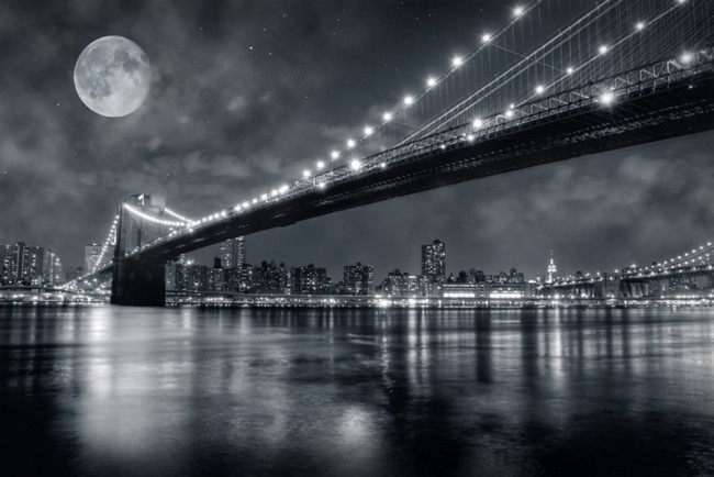 Brooklyn Brucke New York Fototapete Schwarz Weiss Tapete Schlafzimmer Foto Dekor