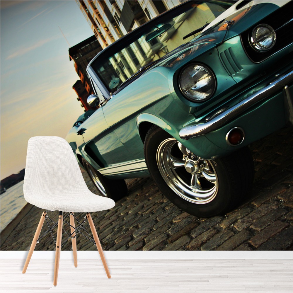 pics Mustang Old Car Wallpaper green mustang classic car wallpaper wall mural