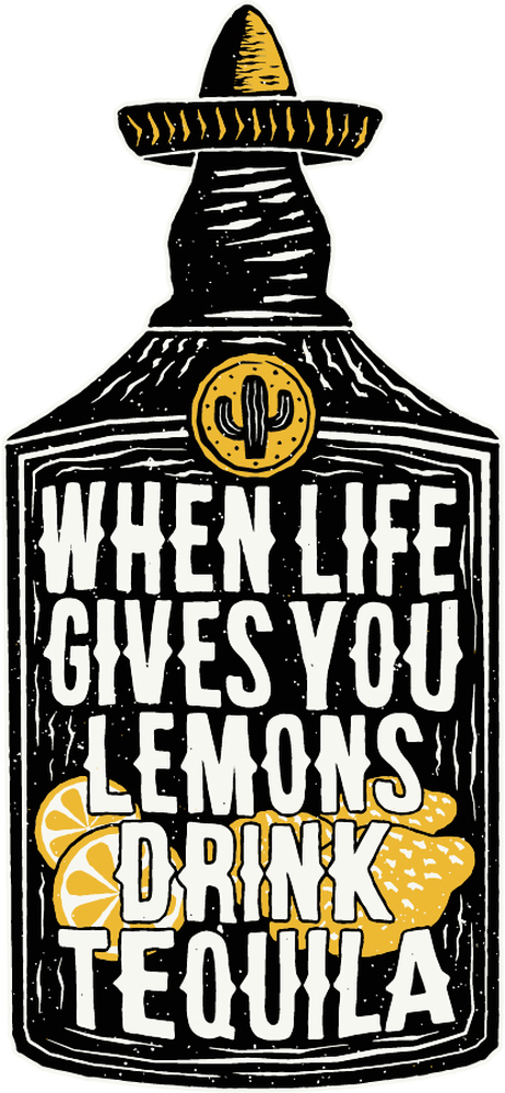 Wenn das Leben dir Zitronen gibt Tequila Wandtattoo WortSkurril