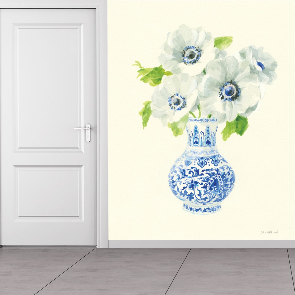 Blumen Chinoiserie Wandgemälde von Danhui Nai