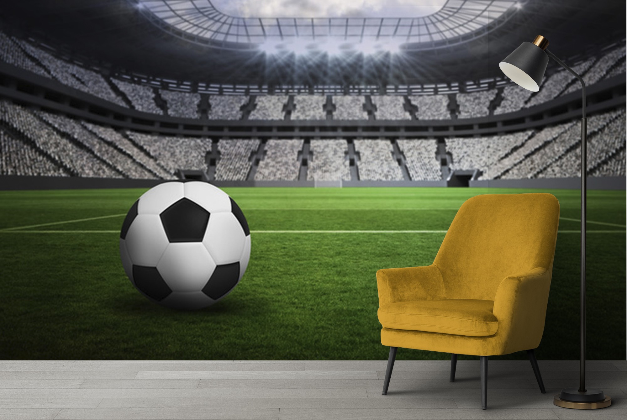 Fußballspieler Fototapete Fußballstadion Tapete Jungen Schlafzimmer Dekor