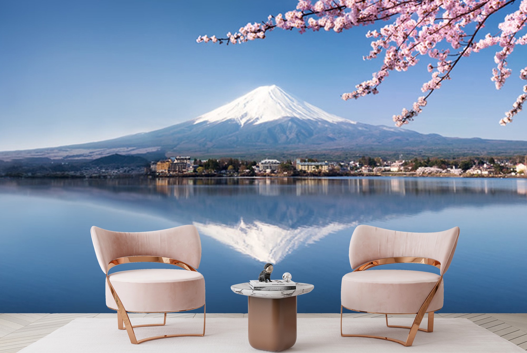 Mt Fuji Japan Fototapete Kirschblute Tapete Berglandschaft Foto Dekor