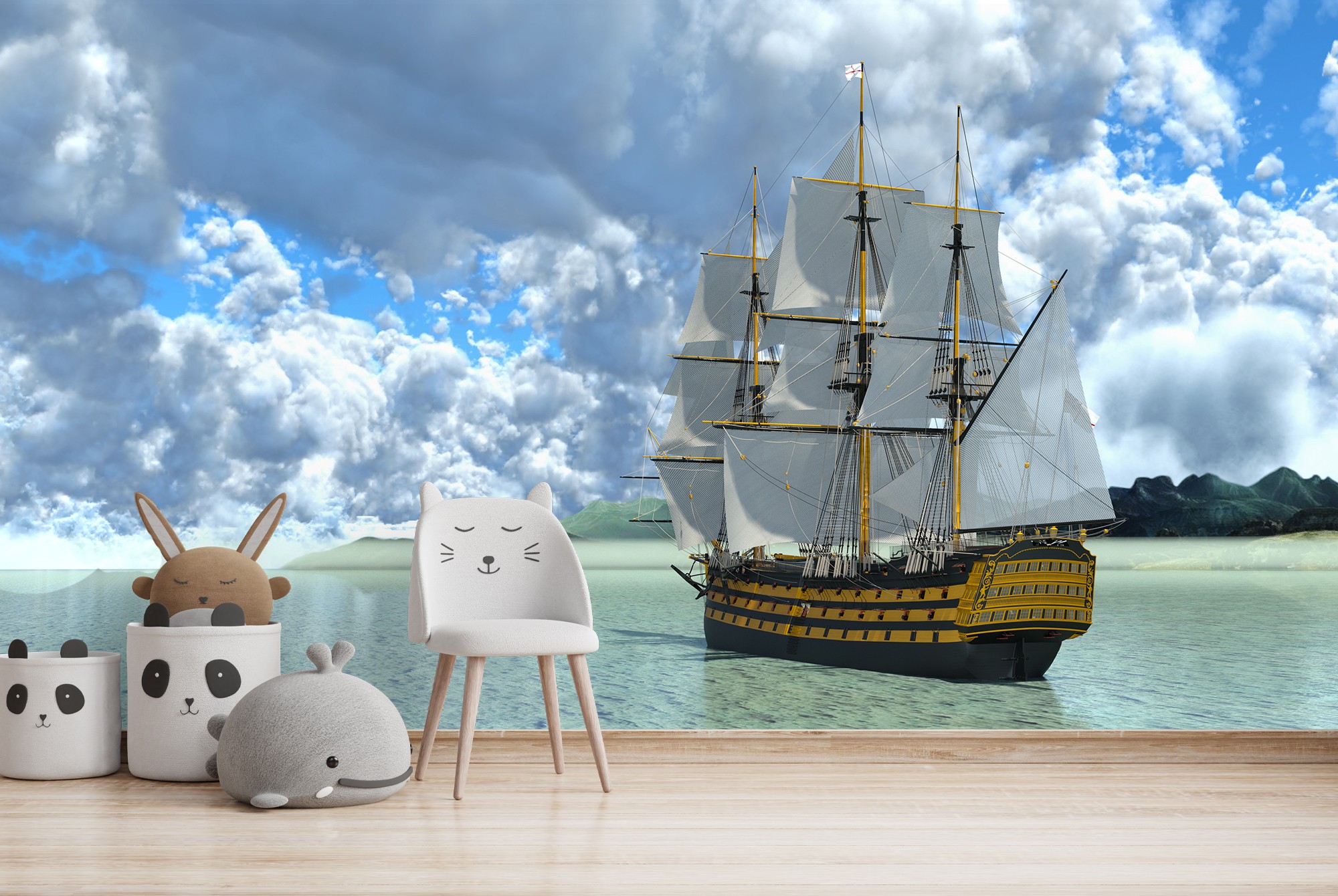 Segelboot Fototapete 250x175cm - Selbstklebende Vliestapete Mit Meer Motiv Für Wohnzimmer