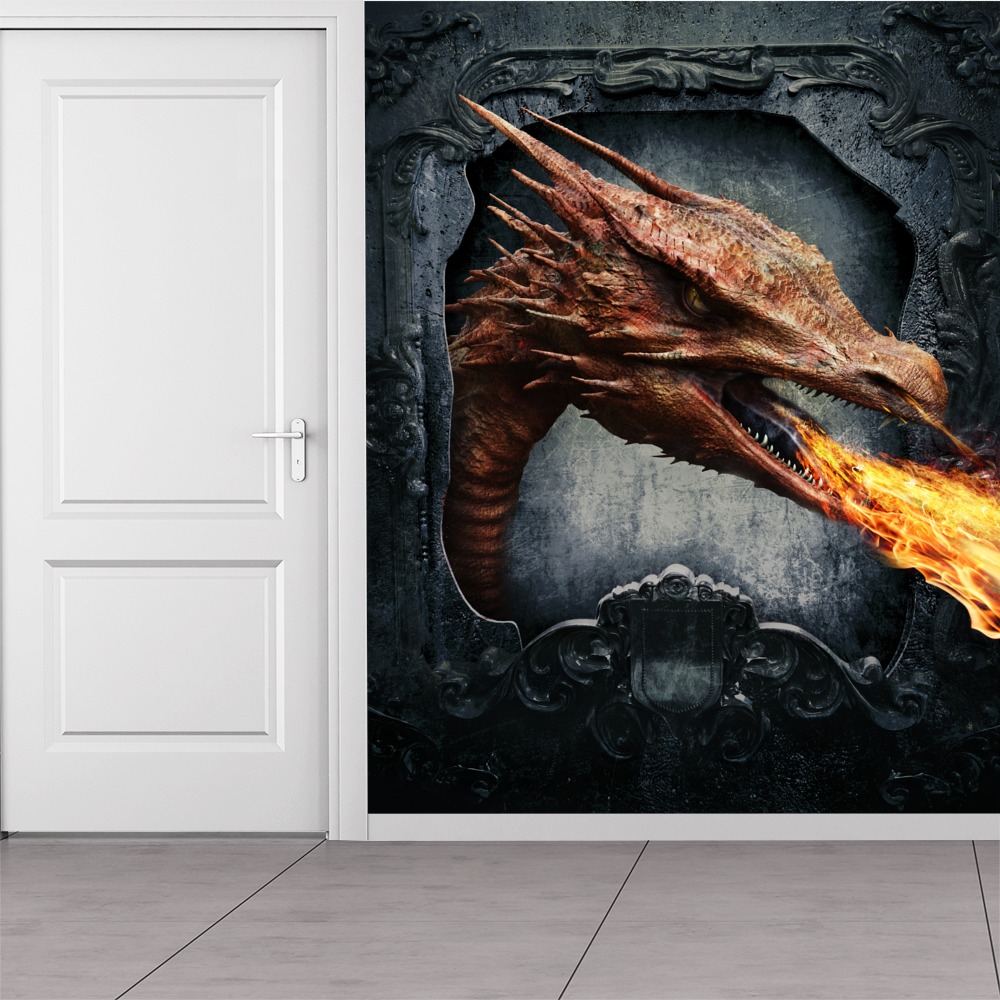 Dragon Frame Fantasy Monster Wallpaper Wall Mural