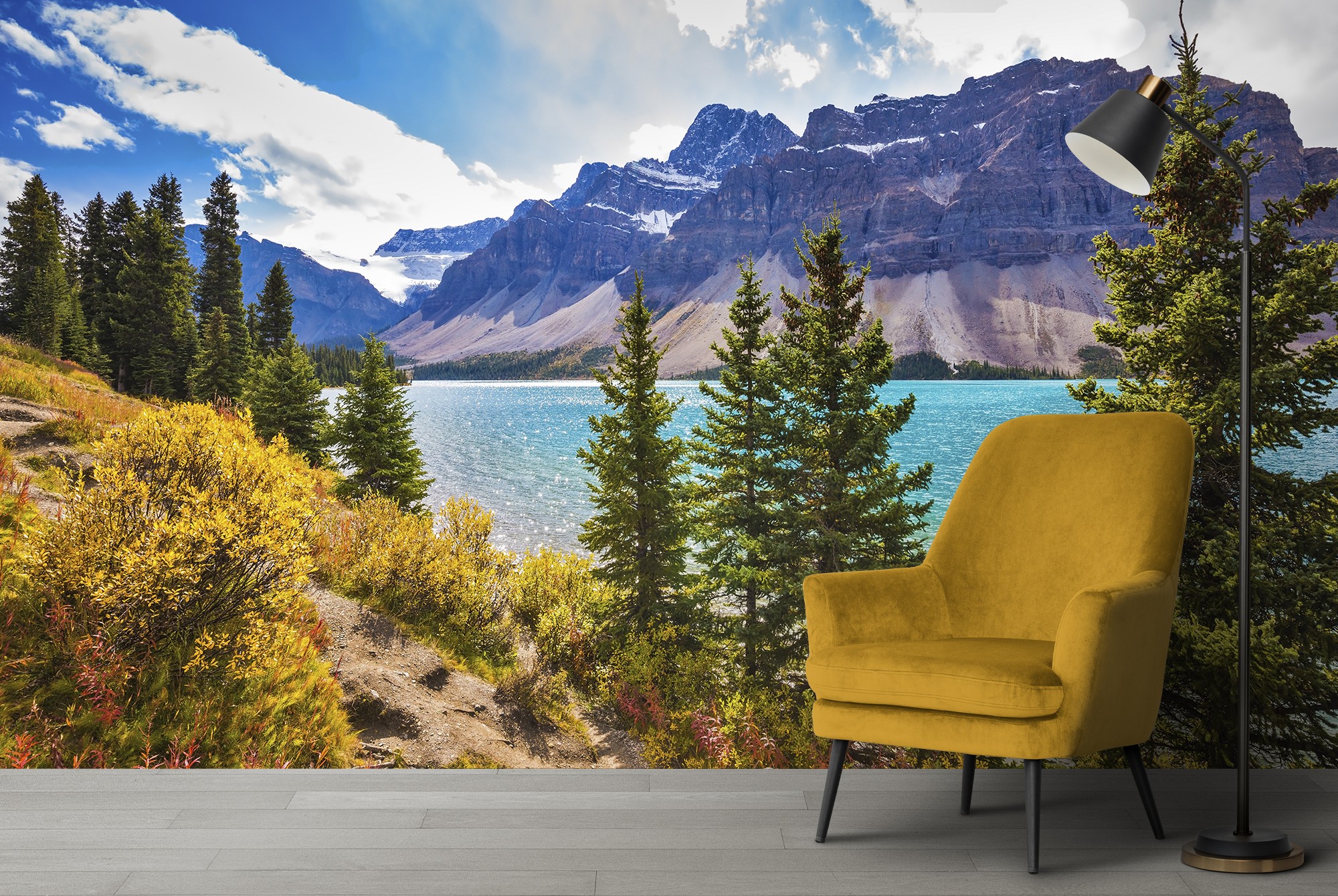 Mountain Lake Canada Landscape Wallpaper Wall Mural