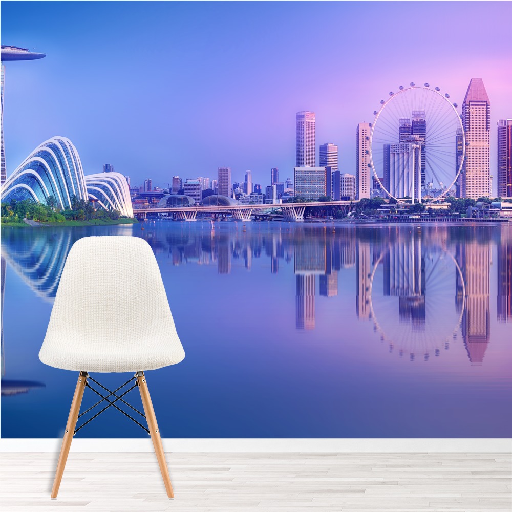 Singapore City Skyline Wallpaper Wall Mural