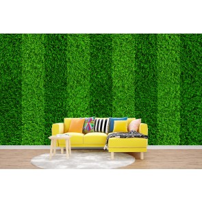 Soccer Field Green Grass Wallpaper Wall Mural