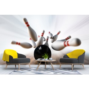 Bowling Strike Wallpaper Wall Mural