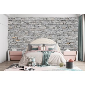 Grey Brick Wallpaper Wall Mural