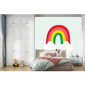 Heller Regenbogen I. Wandgemälde von Ann Kelle