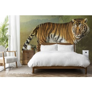 Tiger Portrait Wall Mural by Chris Vest