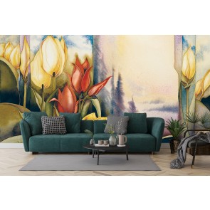 Tulip Days Wall Mural by Jody Bergsma