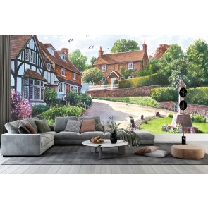 Ightham VIllage Wall Mural by Steve Crisp