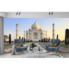 Sonnenaufgang Taj Mahal Fototapete Wahrzeichen Indien Tapete Wohnzimmer Foto-Dekor