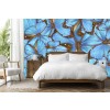 Schmetterling Fototapete Blaue 3D Tapete Mädchen Schlafzimmer Wohnzimmer Foto Inneneinrichtungen