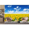 Gelbe Sonnenblumen Fototapete Blumenlandschaft Tapete Leben Foto Inneneinrichtungen