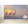 Rosa Flamingos Fototapete Tierischer Sonnenuntergang Tapete Mädchen Schlafzimmer Foto Inneneinrichtungen