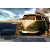 Vintage Beach Campervan Wallpaper Wall Mural