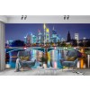 Frankfurt City Lights German Skyline Wallpaper Wall Mural