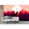 Howling Wolf Mountain Landscape Wallpaper Wall Mural