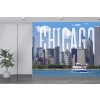 Skyline von Chicago Wandgemälde von Melanie Viola
