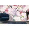 Pink & Lavendel Blumen Wandgemälde von Uta Naumann