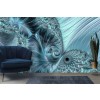 Eisblaue Fraktalwelle Wandgemälde von Andrea Haase