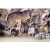 Wolfsfamilie Wandgemälde von David Penfound