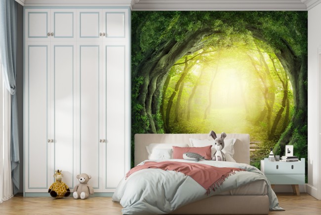 Papier peint chambre enfant nature magique - Muralconcept