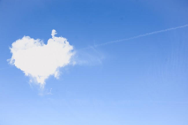 Nuage De Coeur Blanc Papier Peint Photo Ciel Bleu Papier Peint